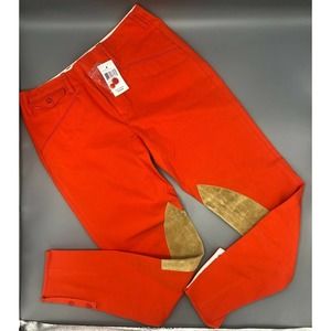 Ralph Lauren Womens‎ Equestrian Stretch Suede Patches Skinny Pants Jeans Sz 6
